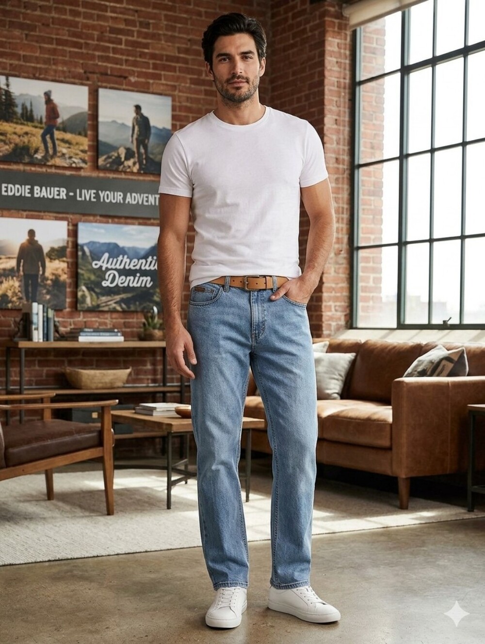 NWT Eddie Bauer Classic Fit Mens Jeans 35 X 32